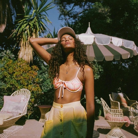 Billabong ☀️ Plaid Textured Ruched Underwire Bikini Top | High Maui Bottom - Picture 11 of 16